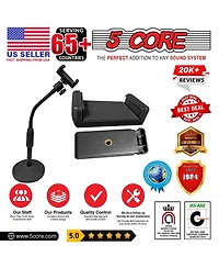 5 Core Cell Phone Stand Adjustable Height & Angle Gooseneck Stand for Desk Flexible Arm - Rbs Mob