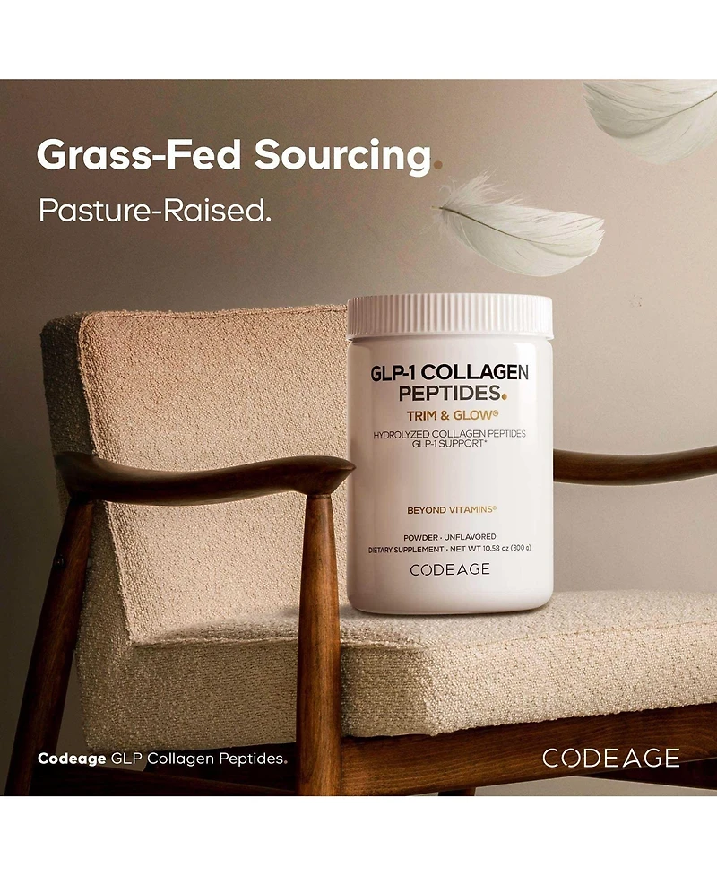 Codeage Glp-1 Collagen Powder Supplement - Nextida Gc Collagen Peptides - Glp 1 Support - Hydrolyzed Collagen, Grass-Fed, Type I & Iii, Unflavored