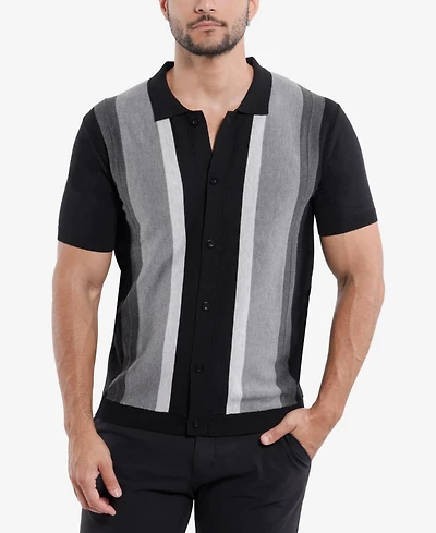 Spring + Mercer Men's Stripe Polo Sweater