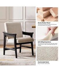 Hulala Home Marshall Modern Dining Chair with Solid Wood Legs