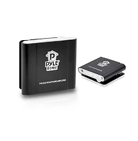 Pyle Bass Boost Portable Headphone Amplifier, Usb Rechargeable, Black