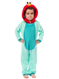 Sesame Street Toddler Boys 1-Piece Hooded Union Suit Footless Sleep Pajama