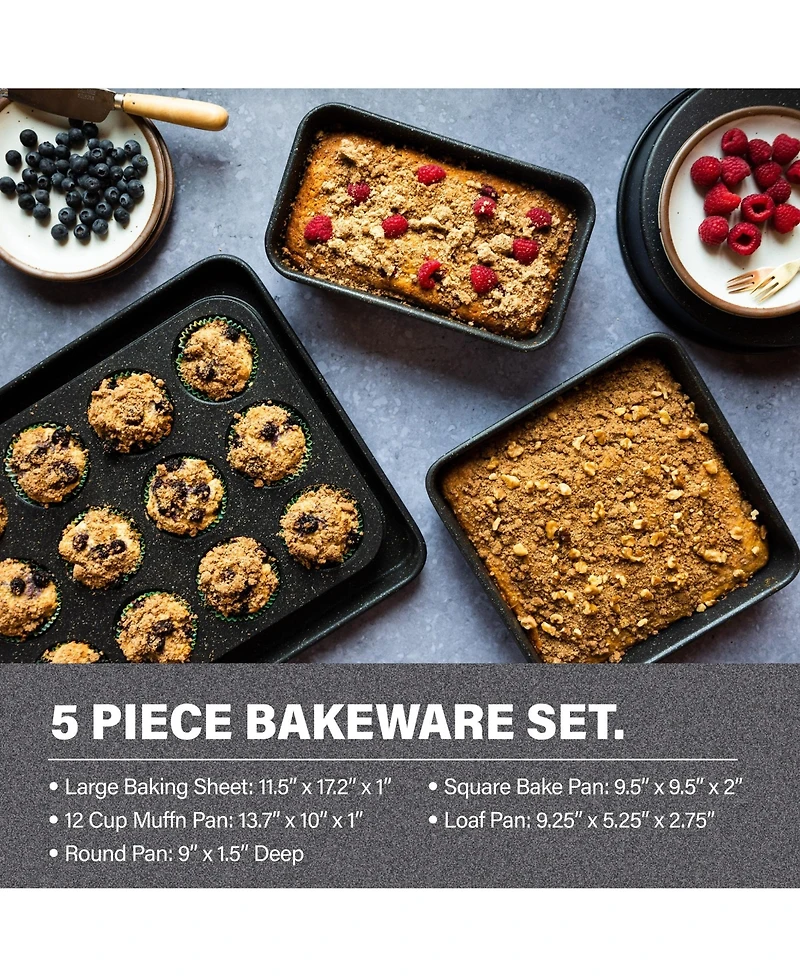 20-Piece Ultra-Durable Non-Stick Diamond Infused Cookware and Bakeware Set