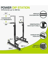 ProsourceFit Power Dip Station, Red