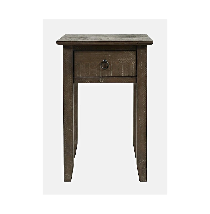 Jofran Devon Farmhouse Distressed Solid Wood End Table