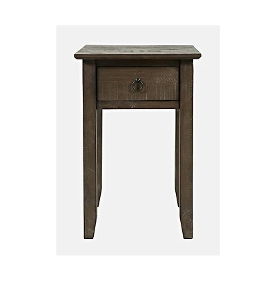 Jofran Devon Farmhouse Distressed Solid Wood End Table
