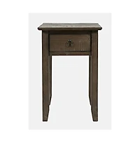 Jofran Devon Farmhouse Distressed Solid Wood End Table