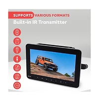 Pyle 9.4'' Car Headrest Dvd Player, Hdmi, Usb, Sd, Fm Transmitter