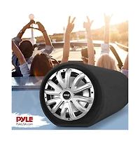 Pyle Subwoofer Box System, 12'' 500W, Carpeted Tube Enclosure, Rear Vented Design