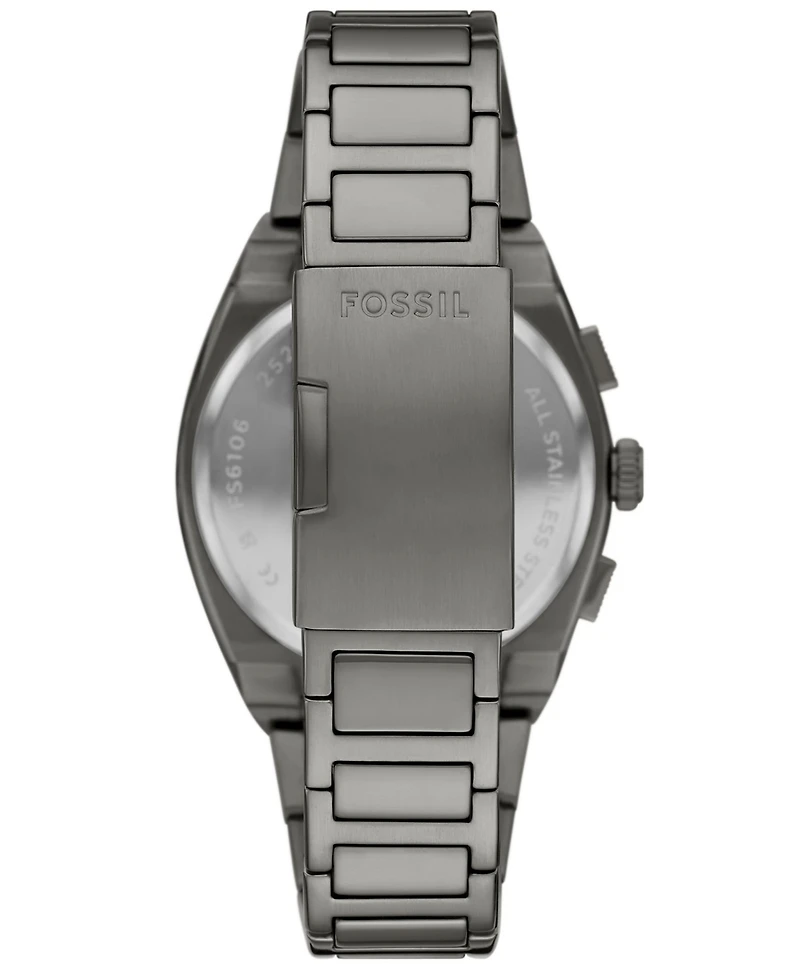 Fossil Men's Everett Chronograph Smoke Stainless Steel Watch, 44mm