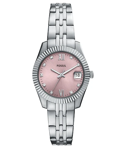 Fossil Women's Scarlette Three-Hand Date Stainless-Steel Watch, 32mm