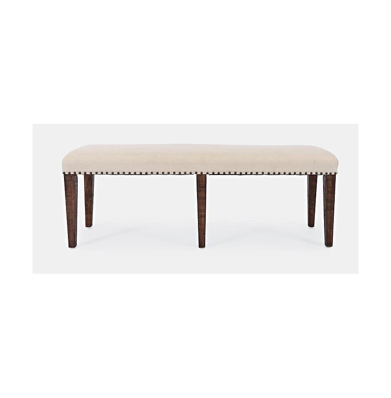 Jofran Fairview Transitional 52" Backless Upholstered Dining Bench