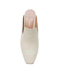 Linea Paolo Giselle | Croco Embossed Leather Mules