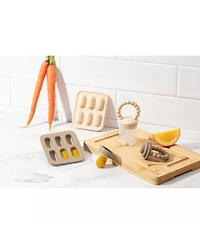 Sperric Toddler Silicone Fruit Feeders with Freezer Tray for Batch Prep, Set of 2 – Safe & Convenient, Includes Extra Pouches Travel Lids, Di