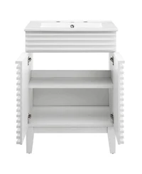 Freestanding Bath Vanity with White Ceramic Top Unassembled for bathroom