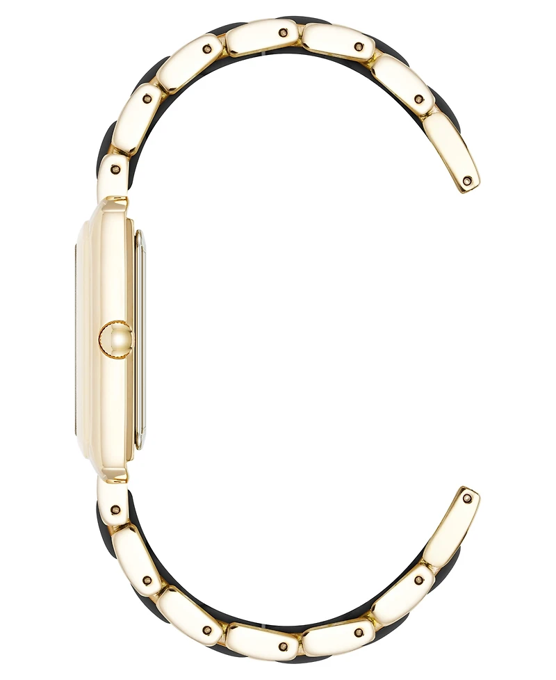 Anne Klein Women's Quartz Silicone and Gold-Tone Metal Alloy Bracelet Watch