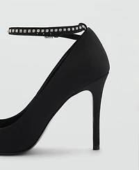 Mango Women's Rhinestone Bracelet Heeled Shoes
