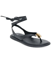 Dolce Vita Women's Judy Lace-Up Ankle Wrap Embellished Flat Sandals