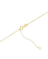 Cubic Zirconia Pave Bow Pendant Necklace Sterling Silver, 16" + 3" extender (Also Available 14k Gold over Silver)