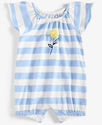 First Impressions Baby Girls Bold Stripe Flower Sunsuit, Exclusively at Macy's