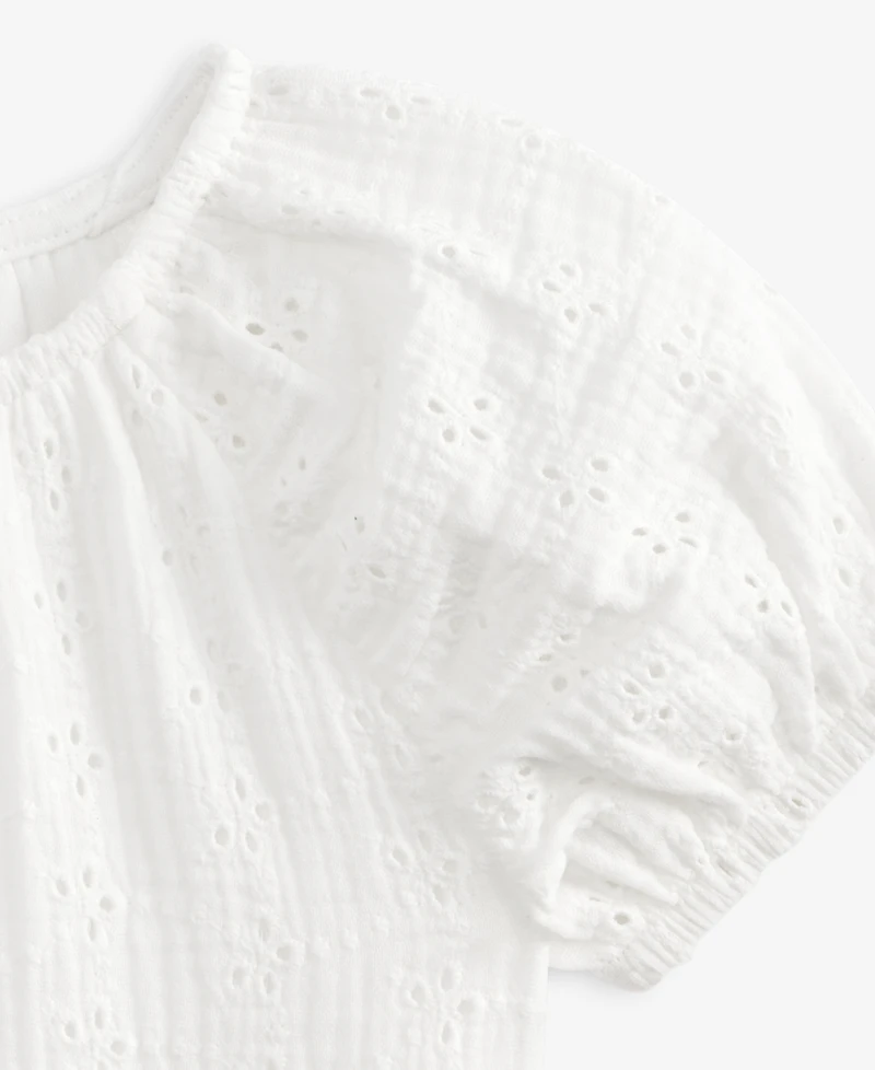First Impressions Baby Girls Woven Cotton Eyelet Dress, Exclusively at Macy's