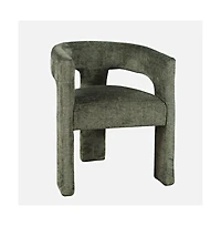 Jofran Gwen Modern Luxury Jacquard Fabric Upholstered Sculpture Armchair
