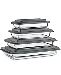 Sorbus 8-Piece Deep Glass Baking Dish Set with Lids