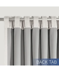 Chenille Blackout Back Tab Curtains Pair