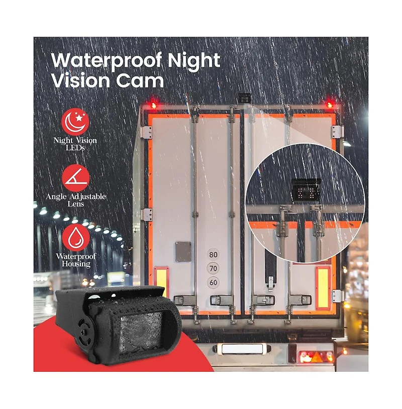 Pyle Dvr Cam Recording System with 7'' Display Monitor and Night Vision, Waterproof