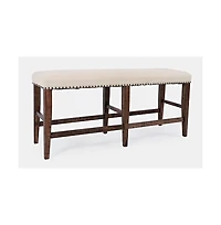 Jofran Fairview Transitional 52" Backless Upholstered Counter Height Bench