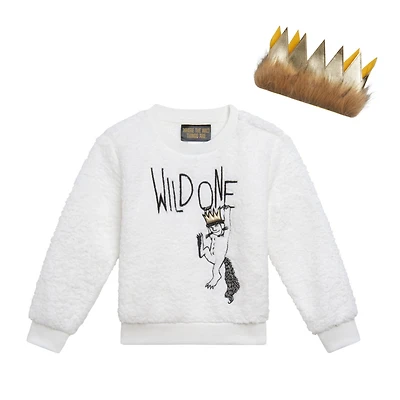 Where The Wild Things Are Toddler Boys Warner Bros. Max Cozy Sherpa Sweatshirt and Felt Faux Fur Crown