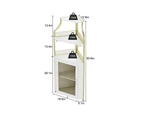 gaomon Corner Bar Cabinet with Led Lights, Industrial Liquor Cabinet with Adjustable Shelf, 5-Tier Industrial Wine Cabinet with Glass Holder, Home Bar