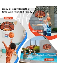Kuyotq Indoor Outdoor Basketball Games with Large Shatter-proof Backboard