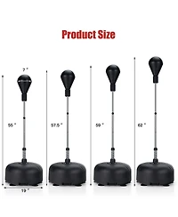 Kuyotq Adjustable Freestanding Punching Bag with Boxing Gloves
