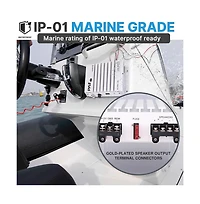 Pyle 2-Channel Waterproof Marine Amplifier, 240 Watts