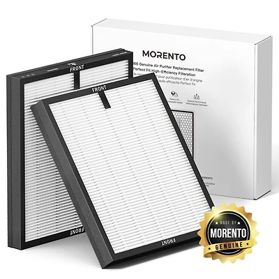 Morento Air Purifier Replacement Filter, True Hepa Filter Compatible with Morento5866, Original Version, 2 Pack