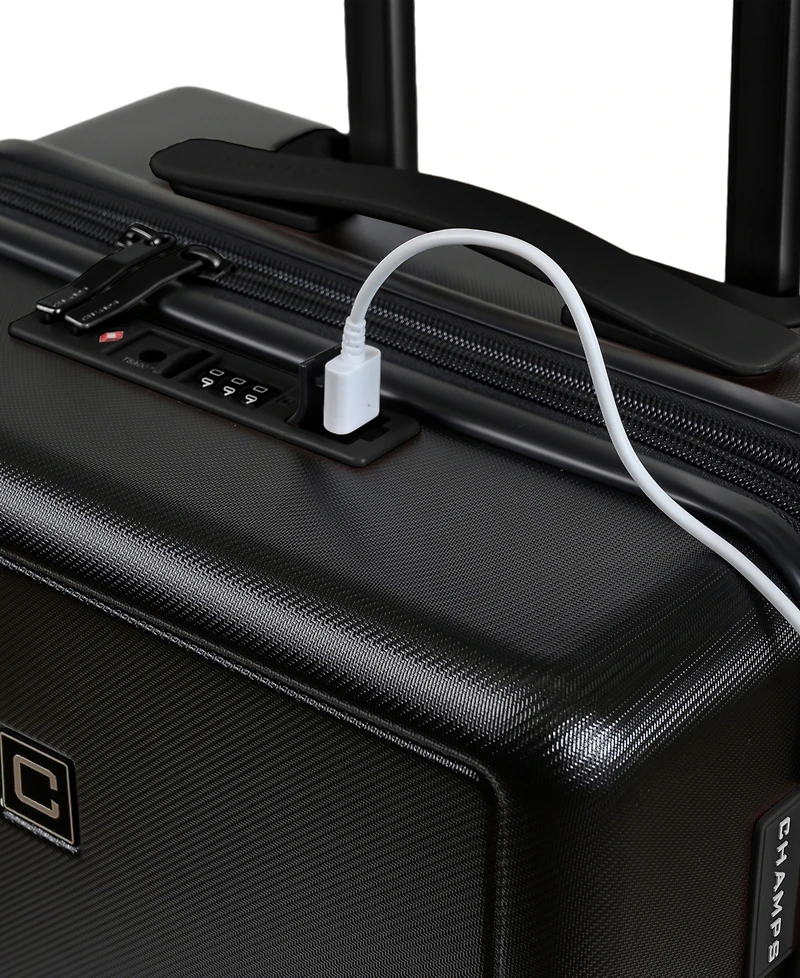 Champs 3-Piece Vintage Muse Collection Hardside Luggage Set