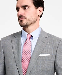 B by Brooks Brothers Men's Windowpane Wool-Blend Stretch Classic-Fit Suit Jacket