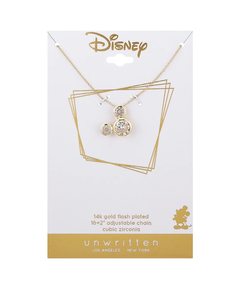 Disney Cubic Zirconia Mickey Mouse Dream Birthstone Pendant Necklace