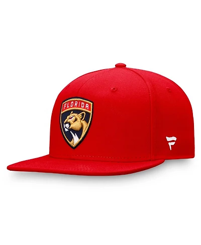 Fanatics Men's Red Florida Panthers Core Primary Logo Snapback Hat