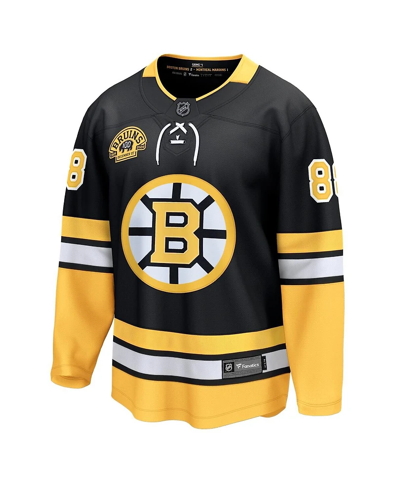 Fanatics Men's David Pastrnak Black Boston Bruins 100th Anniversary Premier Breakaway Player Jersey
