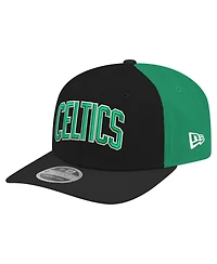 New Era Men's Black Boston Celtics Statement Edition Jersey Hook 9SEVENTY Stretch-Snap Hat