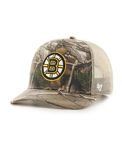 '47 Brand Men's Realtree Camo Boston Bruins Logo Trucker Adjustable Hat