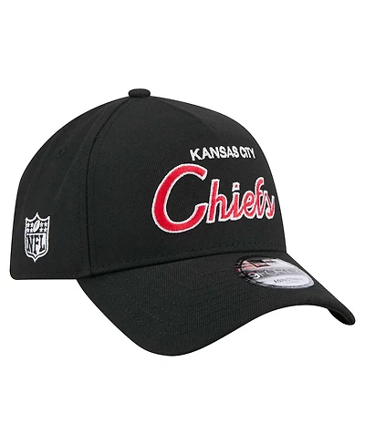 New Era Men's Black Kansas City Chiefs Smith 9FORTY Adjustable hat