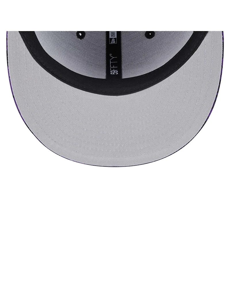 New Era Men's Black/Purple Sacramento Kings Tip-Off 59FIFTY Fitted Hat