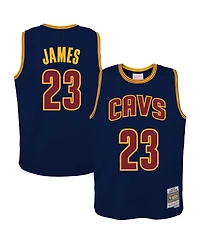 Mitchell & Ness Big Boys and Girls LeBron James Navy Cleveland Cavaliers 2008/09 Hardwood Classics Swingman Jersey