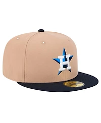 New Era Men's Khaki Houston Astros 59FIFTY Fitted Hat