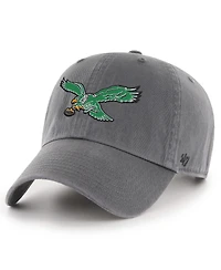'47 Brand Men's Charcoal Philadelphia Eagles Clean Up Legacy Adjustable Hat