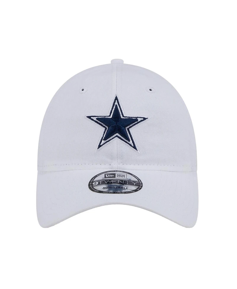 New Era Men's White Dallas Cowboys Main 9TWENTY Adjustable Hat