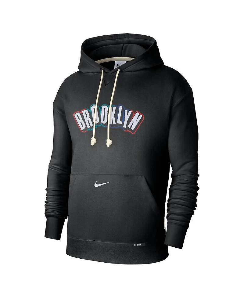 Nike Men's Black Brooklyn Nets 2024/25 City Edition Courtside Standard Issue Pullover Hoodie